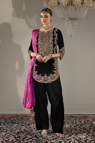 P-290 — Black / with Farshi Shalwar / X-Large