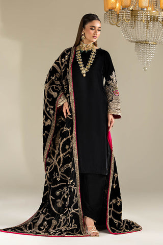 P-289 — Velvet — Black / Dress + Shawl / X-Large