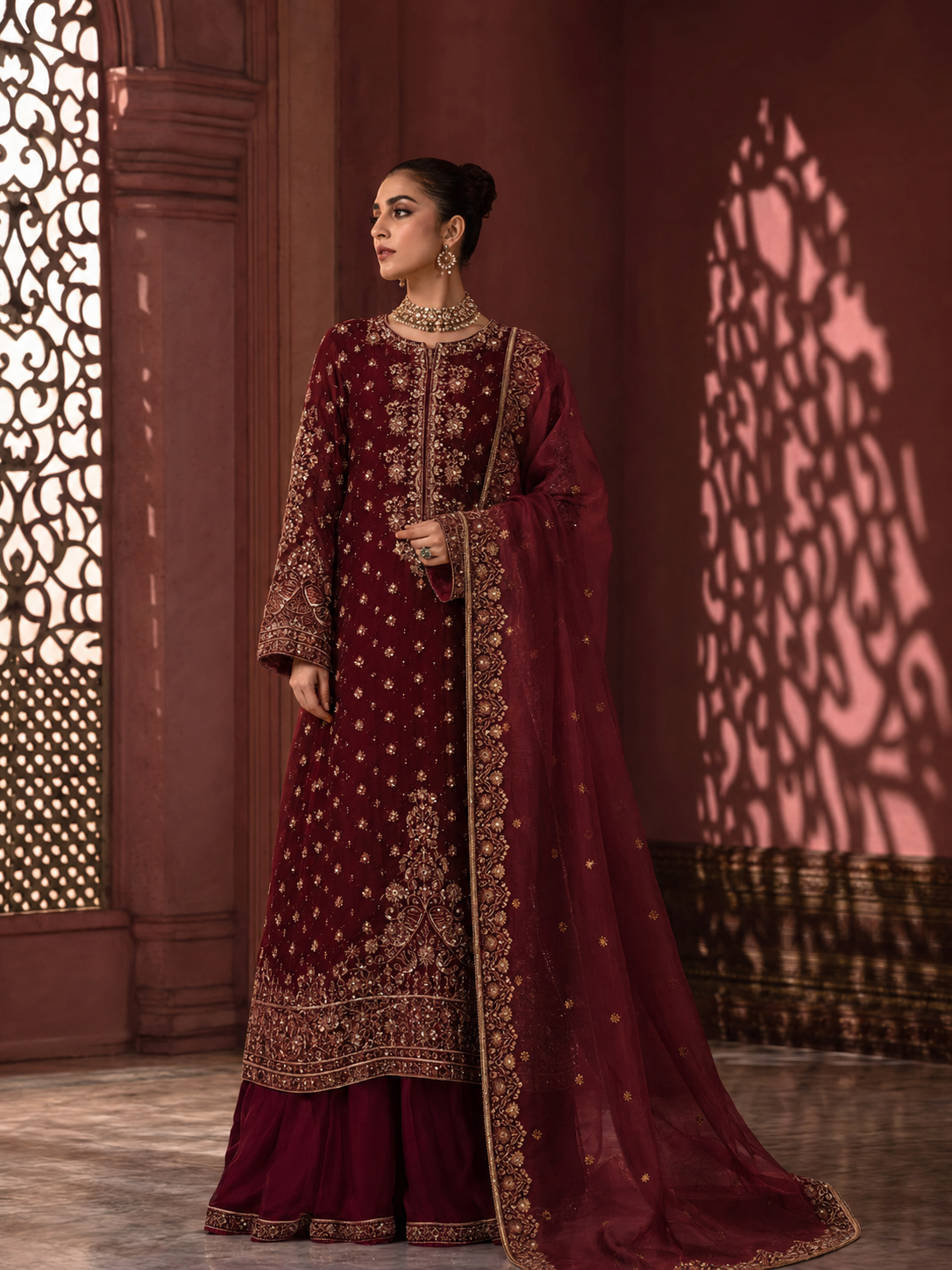 Hezal garnet occasionwear for wedding celebrations