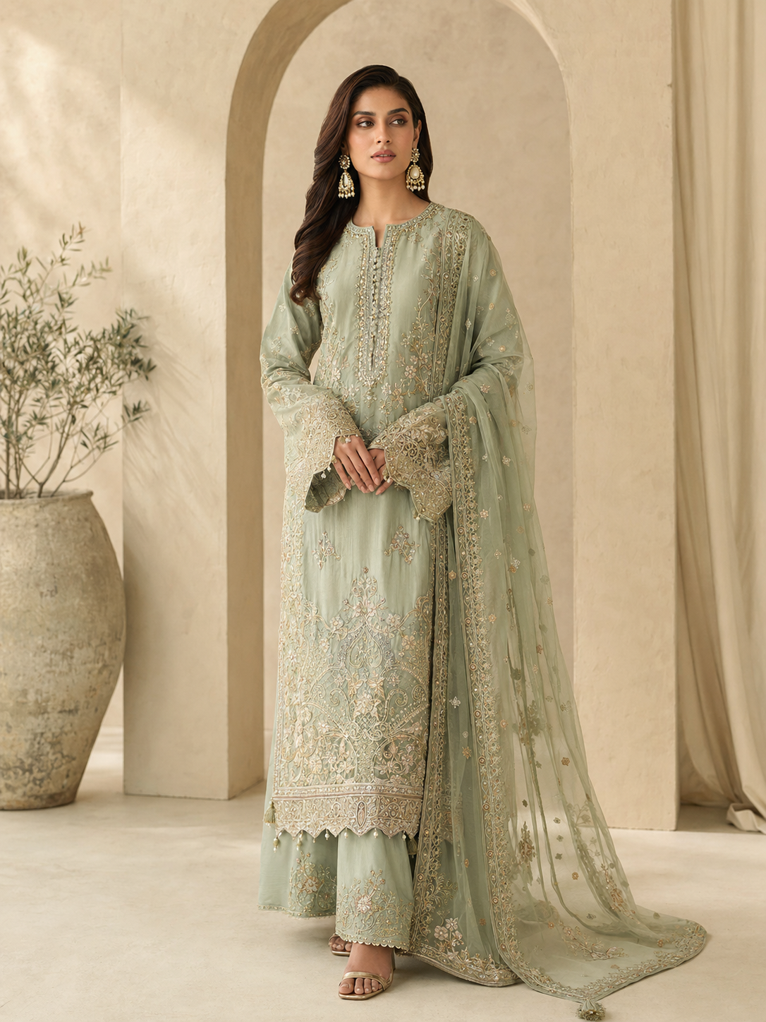 Hezal sage occasionwear for elegant dinners and parties